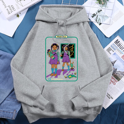 Upoznajte svoju In The Dark Ženske majice s kapuljačom Vintage Creativty Sweatshirts Hipsterska prevelika klasična jednostavna odjeća s kapuljačom