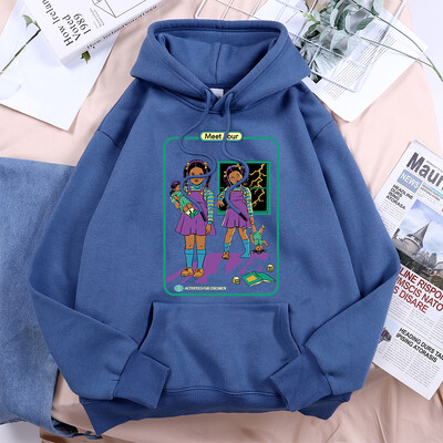 Upoznajte svoju In The Dark Ženske majice s kapuljačom Vintage Creativty Sweatshirts Hipsterska prevelika klasična jednostavna odjeća s kapuljačom