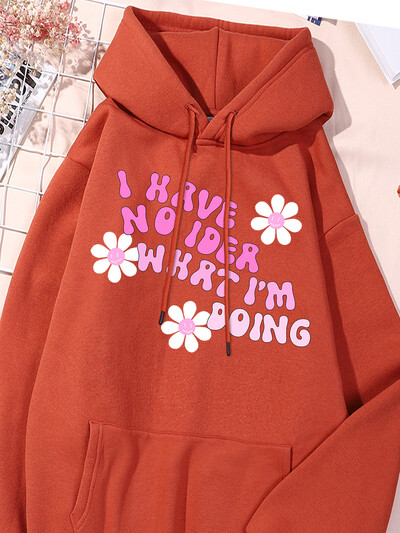 Δεν έχω ιδέα να εκτυπώσω Γυναικείες αθλητικές φόρμες βαμβακερές άνετες κουκούλες Μοντέρνα αθλητικά πουκάμισα αναψυχής Προσωπικότητα Ευέλικτα ρούχα