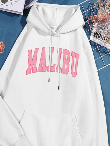 Malibu Pink Γυναικεία Φούτερ Harajuku Φαρδιά αθλητική φόρμα Causual oversized αθλητικά πουκάμισα Μοναδικά απλά άνετα ρούχα