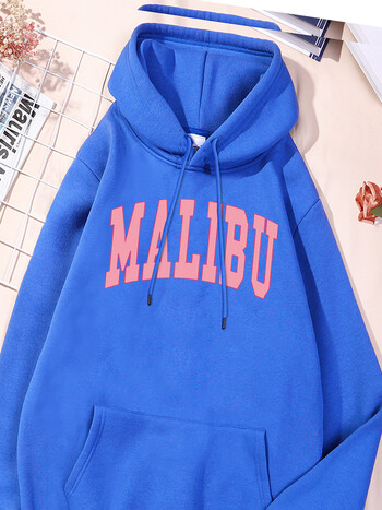 Malibu Pink Γυναικεία Φούτερ Harajuku Φαρδιά αθλητική φόρμα Causual oversized αθλητικά πουκάμισα Μοναδικά απλά άνετα ρούχα