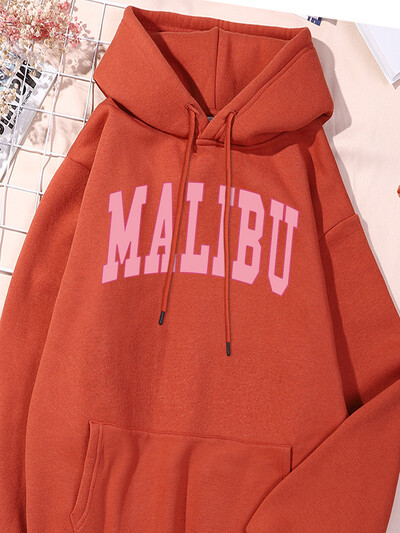 Malibu roz Imprimat pentru femei Hanorac Harajuku Trening largi Cămăși sport supradimensionate, unice, simple, confortabile