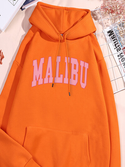 Malibu roz Imprimat pentru femei Hanorac Harajuku Trening largi Cămăși sport supradimensionate, unice, simple, confortabile