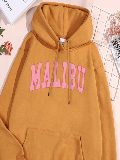 Malibu roz Imprimat pentru femei Hanorac Harajuku Trening largi Cămăși sport supradimensionate, unice, simple, confortabile