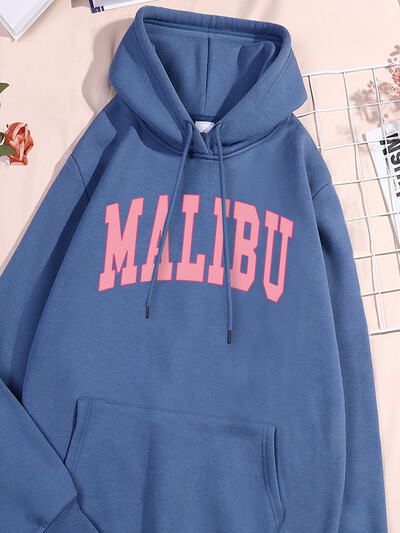 Malibu roz Imprimat pentru femei Hanorac Harajuku Trening largi Cămăși sport supradimensionate, unice, simple, confortabile