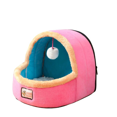 Pat pentru cort Nest Cat House cu pernă detașabilă, lavabilă, tapițată 2 în 1 Pat pentru pisoi de interior Pat pentru animale de companie de interior Pisica de interior