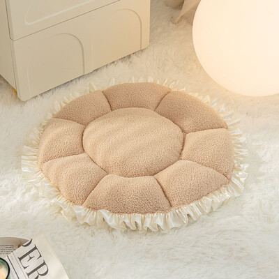 Apaļa, gara suņu gulta, noņemams mazgājams mājdzīvnieku paklājiņš ziemas silts guļošs kaķis ligzda mīksts groza spilvens pārnēsājams