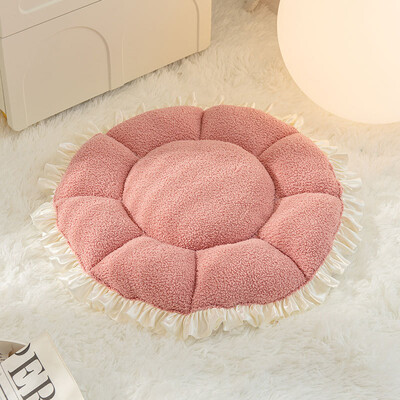 Apaļa, gara suņu gulta, noņemams mazgājams mājdzīvnieku paklājiņš ziemas silts guļošs kaķis ligzda mīksts groza spilvens pārnēsājams