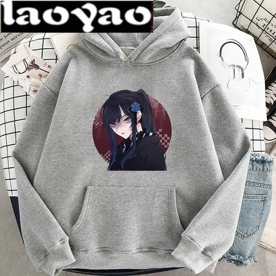 Hanorac cu glugă Kawaii Ado Singer, de primăvară, toamnă, pentru femei, gros, cald, drăguț, roz, largi, pulover Harajuku vintage