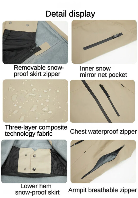 2025 Vonkajšie športové lyžiarske bundy Zimné nové pánske nepremokavé dámske lyžiarske snehové kabáty Topy Snowboard Teplá tepláková súprava Oblečenie pre páry