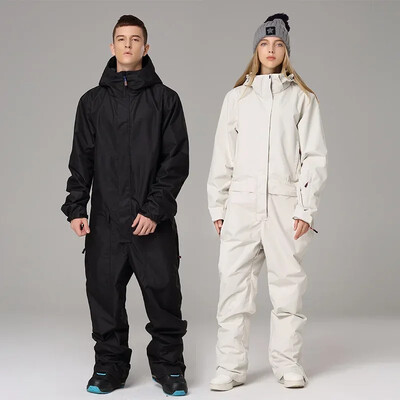 Női, új, 2025-ös férfi síruha, bő szabadtéri snowboard kabát, szélálló, vízálló, egyrészes síelő szett, termikus kombiné