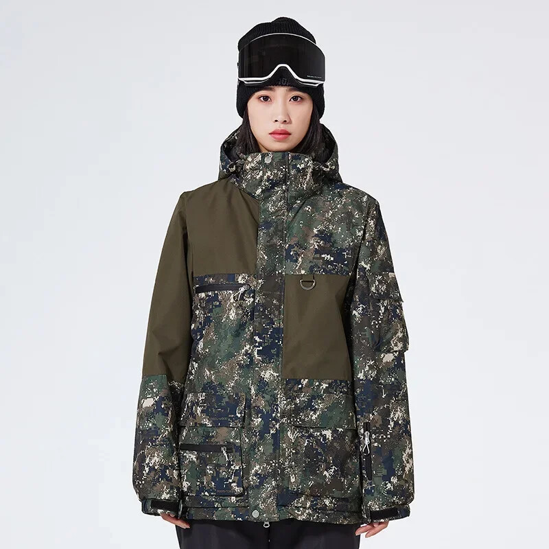 Νέα χειμωνιάτικα μπουφάν για ενήλικες σκι Γυναικεία παχύρρευστα Termal Skiing Snowboarding Παλτό με κουκούλα ανδρών Αντιανεμικά αναπνέοντα ρούχα από χιόνι Τοπ