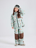 NANDN bērnu slēpošanas tērps slēpošanas bikses komplekts snovbordam Jauns ūdensizturīgs sabiezināts zēnu un meiteņu ziemas slēpošanas tops