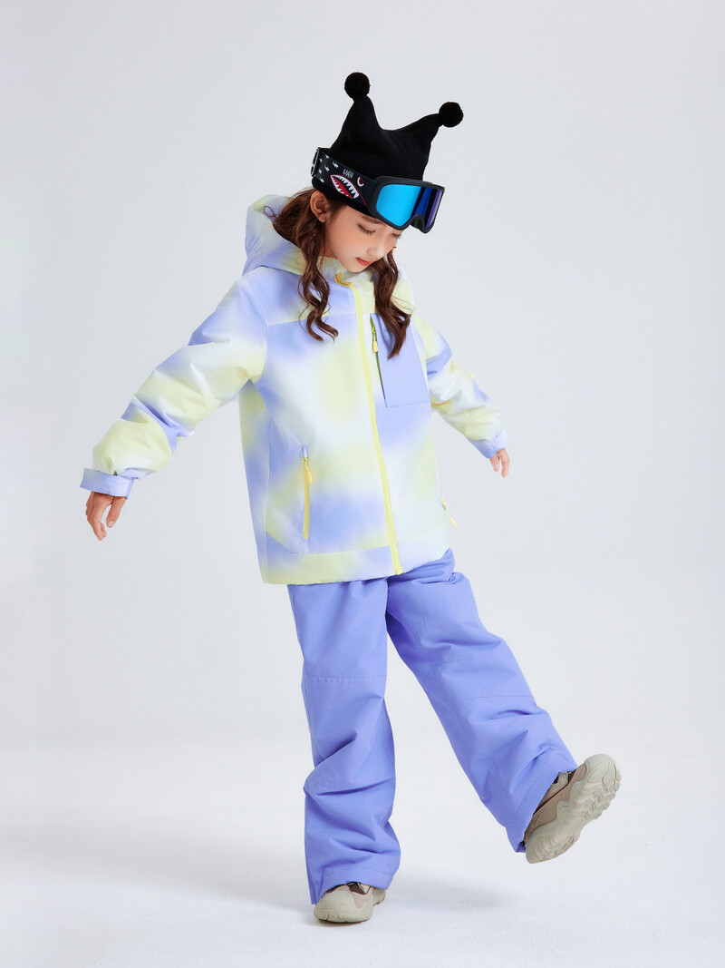 NANDN bērnu slēpošanas tērps slēpošanas bikses komplekts snovbordam Jauns ūdensizturīgs sabiezināts zēnu un meiteņu ziemas slēpošanas tops