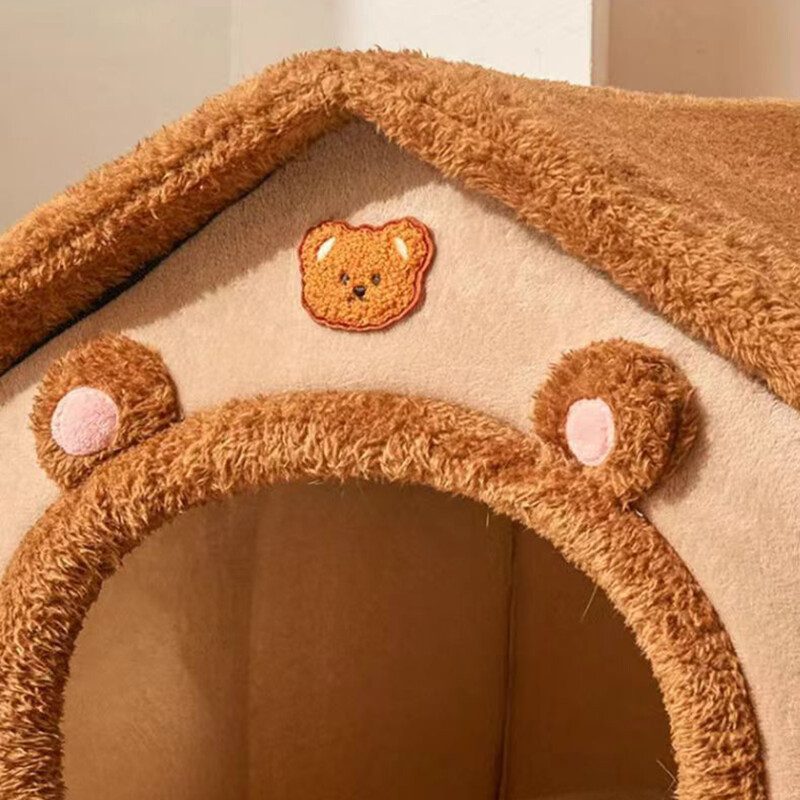 Skladací domček pre domáce zvieratá, vnútorný mäkký teplý chovateľský stôl, odnímateľný, umývateľný, posteľ pre domáce zvieratá s vankúšom pre extra malé psy a mačky