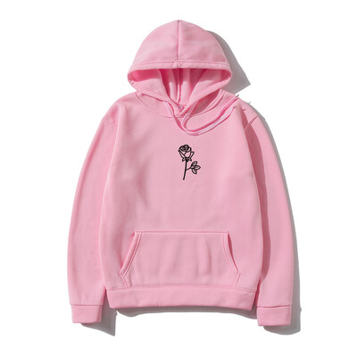 Női és Férfi Hip Hop Polár kapucnis pulóver Rózsanyomtatás Harajuku Fashion Personality Kapucnis Sportruházat utcai ruházat Pullover Hoody