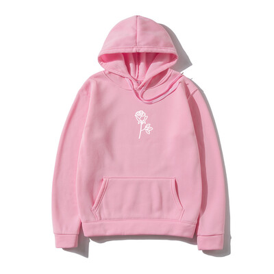 Női és Férfi Hip Hop Polár kapucnis pulóver Rózsanyomtatás Harajuku Fashion Personality Kapucnis Sportruházat utcai ruházat Pullover Hoody