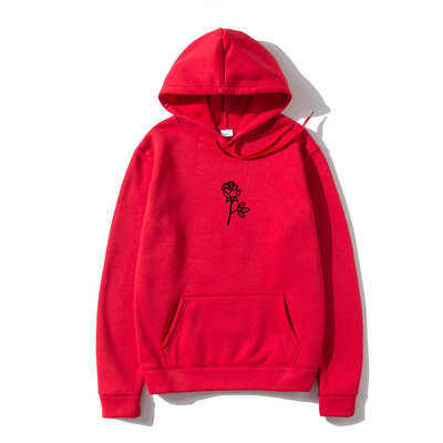 Női és Férfi Hip Hop Polár kapucnis pulóver Rózsanyomtatás Harajuku Fashion Personality Kapucnis Sportruházat utcai ruházat Pullover Hoody