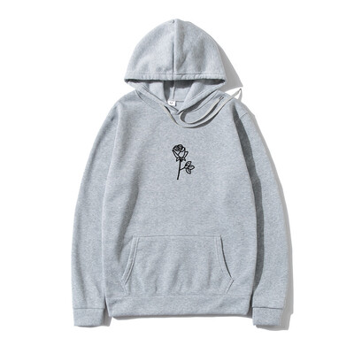 Női és Férfi Hip Hop Polár kapucnis pulóver Rózsanyomtatás Harajuku Fashion Personality Kapucnis Sportruházat utcai ruházat Pullover Hoody