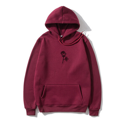 Női és Férfi Hip Hop Polár kapucnis pulóver Rózsanyomtatás Harajuku Fashion Personality Kapucnis Sportruházat utcai ruházat Pullover Hoody