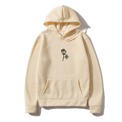 Női és Férfi Hip Hop Polár kapucnis pulóver Rózsanyomtatás Harajuku Fashion Personality Kapucnis Sportruházat utcai ruházat Pullover Hoody