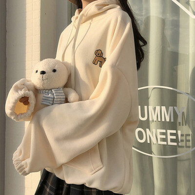 Női pulóverek Esztétikus Vastagabb Japán Stílus Laza Kawaii Rajzfilm Lovely Ins Tél Meleg Diák Édes Ulzzang Stílusos Napi