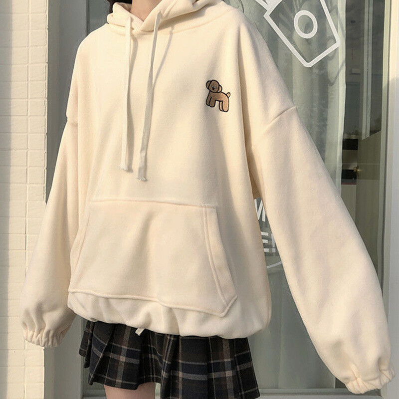 Női pulóverek Esztétikus Vastagabb Japán Stílus Laza Kawaii Rajzfilm Lovely Ins Tél Meleg Diák Édes Ulzzang Stílusos Napi