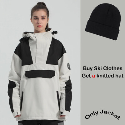 Sporta snovborda apģērbi Slēpošanas apģērbi Ziemas izolācija Vēja necaurlaidīgi sniega mēteļi Āra slēpošanas topi ar kapuci Vīriešu 2025. gada sieviešu slēpošanas jakas