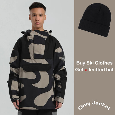 Sporta snovborda apģērbi Slēpošanas apģērbi Ziemas izolācija Vēja necaurlaidīgi sniega mēteļi Āra slēpošanas topi ar kapuci Vīriešu 2025. gada sieviešu slēpošanas jakas