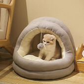 Meleg macskaágy kisállatkosár hangulatos cica nyugágy párna macskaház sátor nagyon puha kis kutyaszőnyeg táska mosható barlangi macskáknak ágyak 20