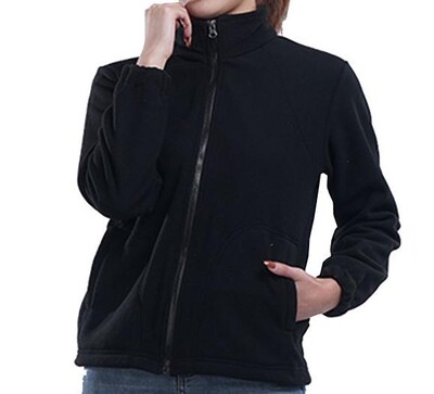 Jachetă cu mânecă lungă rafinată din fleece granulată pentru femei Hanorac cu glugă, primăvară, toamnă, ocazional, cu buzunar cu fermoar, hanorac cu gât roscat