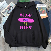 Hanorac 2024 Young Miko pentru femei Hanorace în stil vintage Hanorac cu glugă cu desene animate drăguț Moda de toamnă haine din lână Oversize cu mânecă lungă Cl