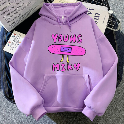 Hanorac 2024 Young Miko pentru femei Hanorace în stil vintage Hanorac cu glugă cu desene animate drăguț Moda de toamnă haine din lână Oversize cu mânecă lungă Cl