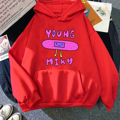 Hanorac 2024 Young Miko pentru femei Hanorace în stil vintage Hanorac cu glugă cu desene animate drăguț Moda de toamnă haine din lână Oversize cu mânecă lungă Cl