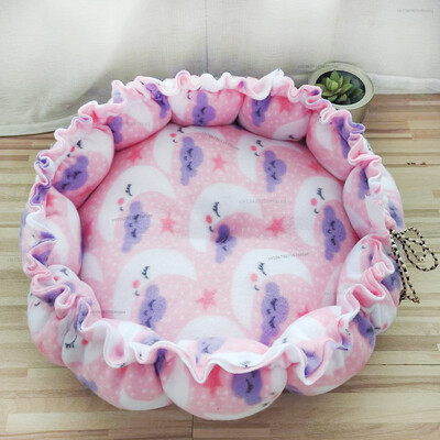 Okrugla košara za krevet za pse, mačke, tople plišane mačke, jastuk, torba za kućne ljubimce, prostirka, zimska kuća, mekano gnijezdo, psić, kauč za spavanje za male pse, mačke
