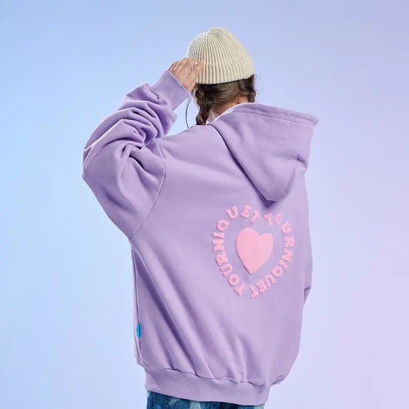cipzáras kapucnis lila Stílusos csontmintás pulcsik Utcai ruházat Női Túlméretes pulóverek Harajuku Zsebek Kabát Grunge Top 2021