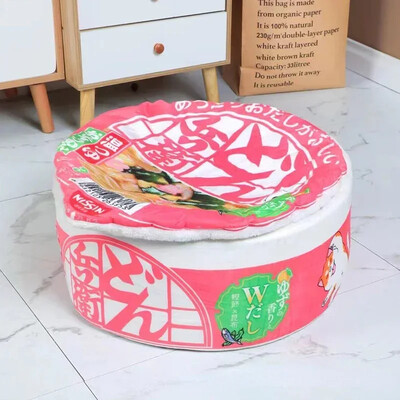 Păstrați-vă cald și super moale, creativ, în formă de tăiței Ramen, drăguț, cuib pentru animale de companie, casă pentru pisici, pat pentru câini, pernă de dormit