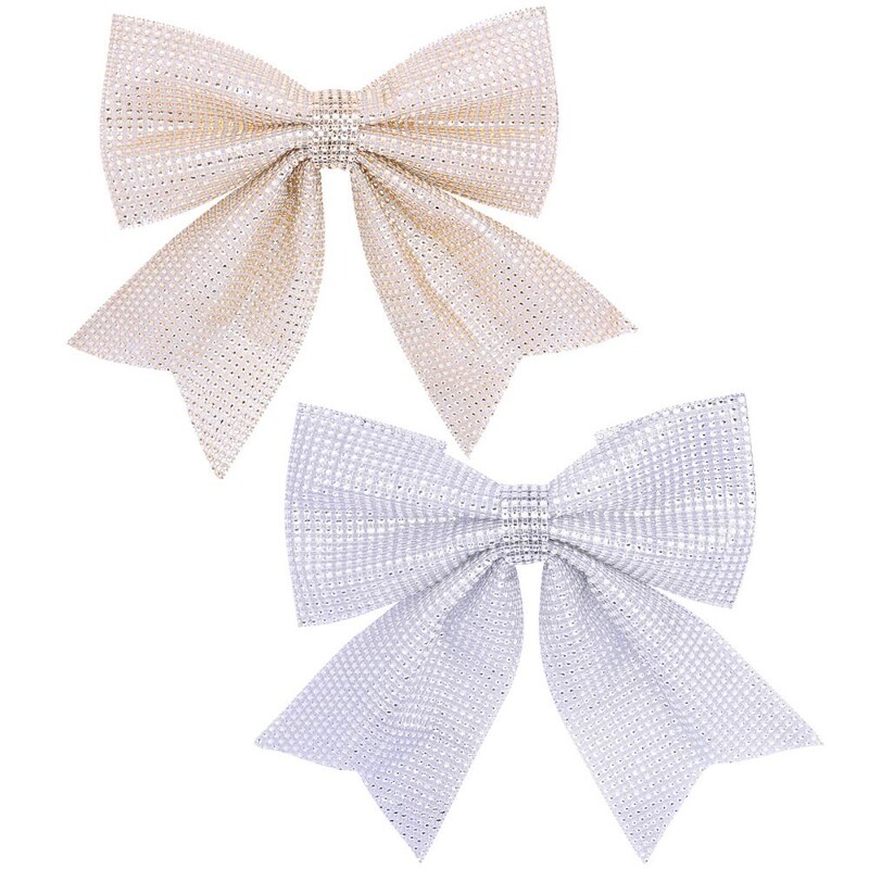 Božićna svjetlucava dijamantna mašna od tkanine Izvrsna festivalska velika mašna Privjesak Ručno izrađeni privjesak za božićno drvce