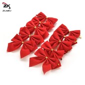 12kom male crvene mašne Ukras za sretnu Novu godinu Sretna Nova godina Božićni pribor za ukrašavanje Božićno drvce Mašna ukras