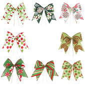 Božićni ukrasi Vrpce Poklon Mašne Kravate Girlande Mašne Svjetlucavi viseći vijenci Ukrasi za drvce Na otvorenom U zatvorenom Kućna zabava