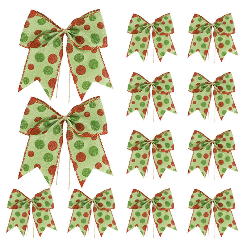 Božićni ukrasi Vrpce Poklon Mašne Kravate Girlande Mašne Svjetlucavi viseći vijenci Ukrasi za drvce Na otvorenom U zatvorenom Kućna zabava