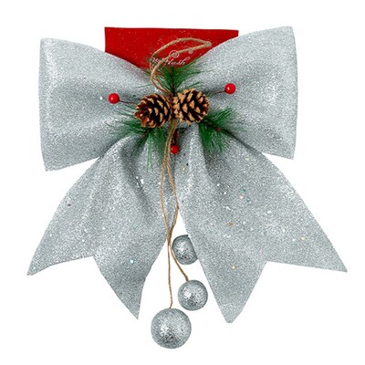 Velika crveno zlatna svjetlucava mašna Svjetlucava božićna vrpca Mašna Božićno drvce Viseći ukrasi Novogodišnja dekoracija doma Navidad 2025.