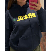 Y2k colorat nou BRASIL broderie litere cardigan cardigan hanorac pentru femei cerc modă hanorac largi bărbați stradă retro anii 2000