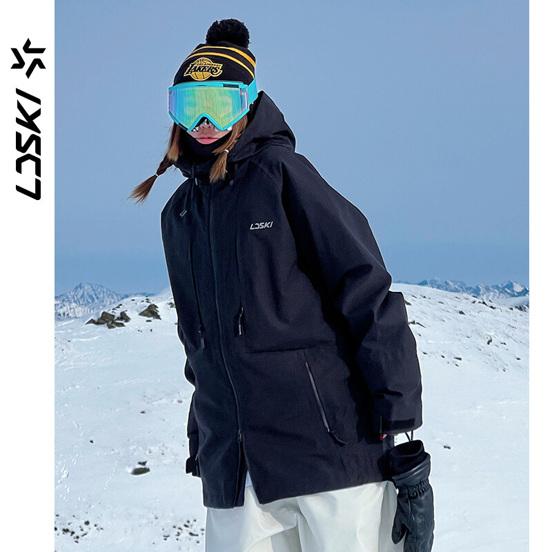 LDSKI Slēpošanas jakas Sievietēm Vīriešiem Ziemas Siltas Ūdensnecaurlaidīgas Vēja Necaurlaidīgas Elpojošas Aproces ar Kapuci Snovbords Āra Sports Brīvs