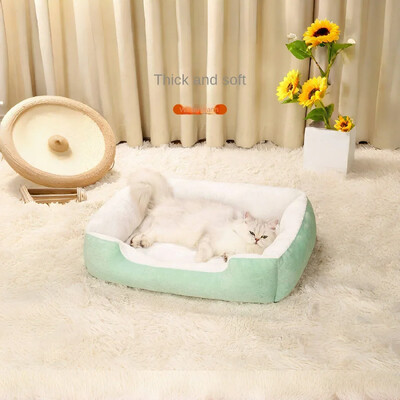 Deep Sleep Dog Bed Pet Warm Grosed t Kitten House Pet Sleep Deep Sleep Cd pentru câini Plush