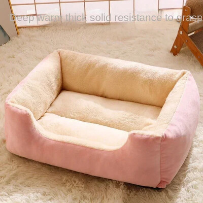 Deep Sleep Dog Bed Pet Warm Grosed t Kitten House Pet Sleep Deep Sleep Cd pentru câini Plush