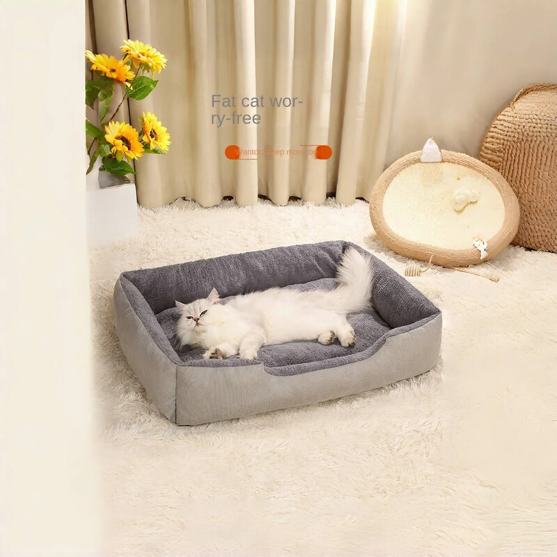 Deep Sleep Dog Bed Pet Warm Grosed t Kitten House Pet Sleep Deep Sleep Cd pentru câini Plush