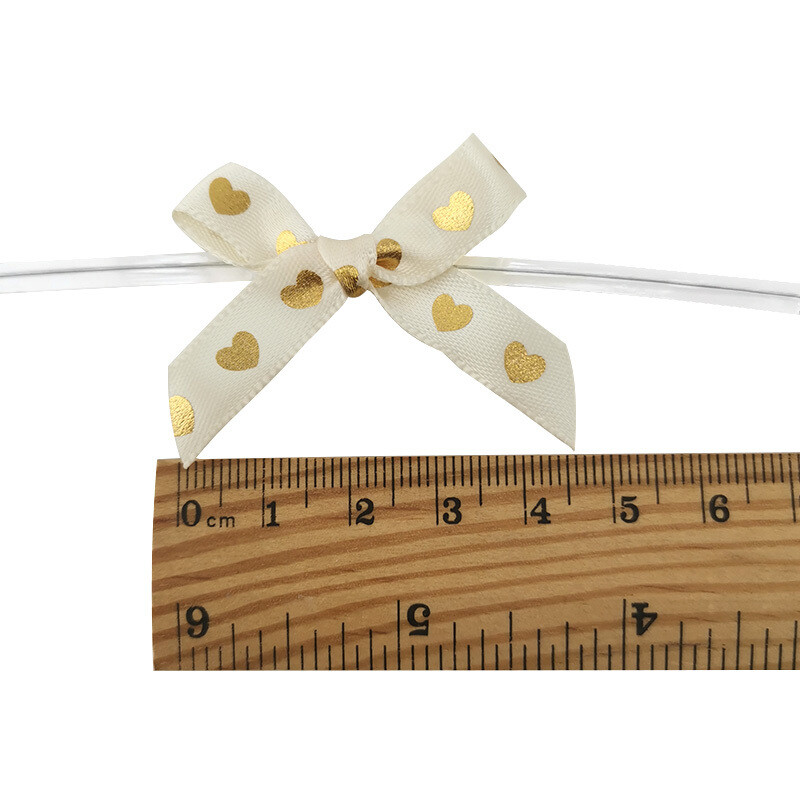 (50gab./iepak.)45mm apzeltīta sirds lente bantīte meiteņu matu sprādzes svētku dāvanu kastīšu izgatavošana ar rokām darināta amatniecība apģērbi