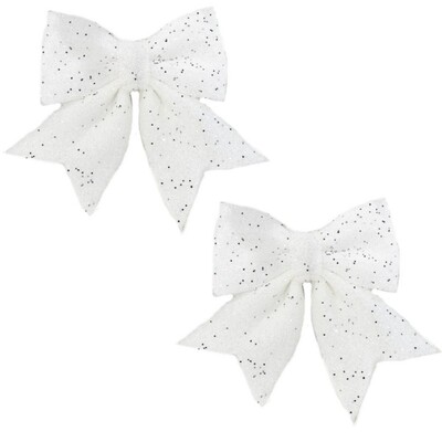 2 kom Božićne mašne Ukrasi Božićno drvce Svjetlucave ručne mašne Božićni vijenac Girlanda Ukrasna traka Sjajna mašna