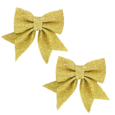 2 kom Božićne mašne Ukrasi Božićno drvce Svjetlucave ručne mašne Božićni vijenac Girlanda Ukrasna traka Sjajna mašna